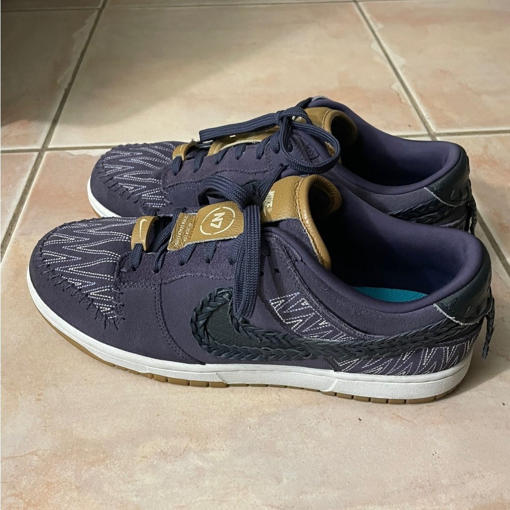 Nike Navy and Tan Sneakers